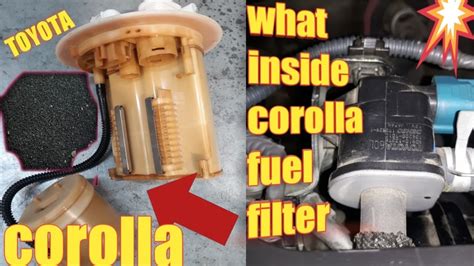 corolla fuel filter location 
